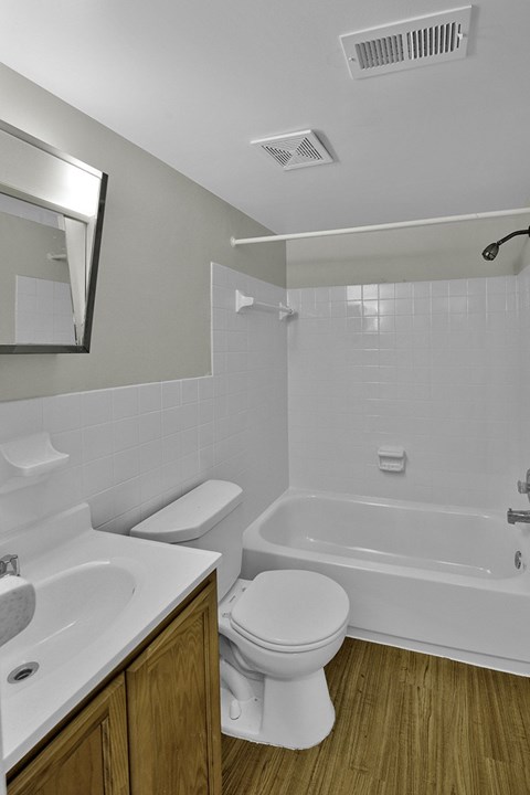 the preserve at ballantyne commons apartment bathroom with tub and sink